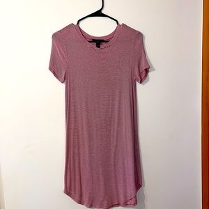 Pink and White striped dress